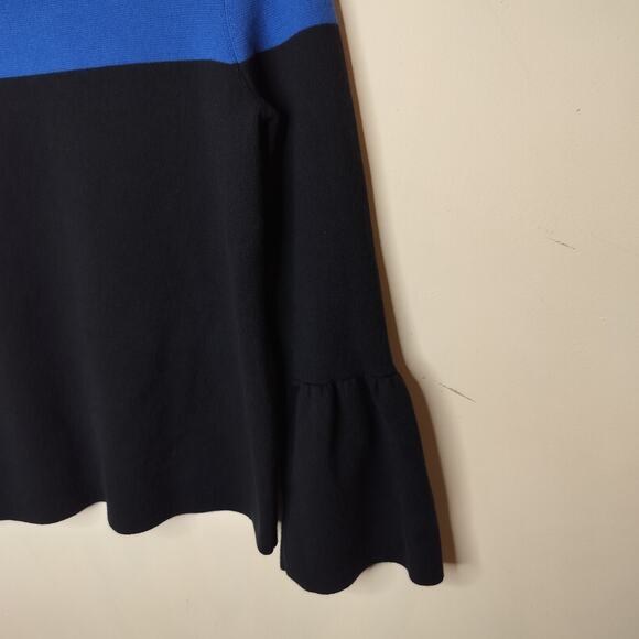 Ann Taylor Sweater Wool‎ Blend Color Block Bell Sleeve - Picture 5 of 9